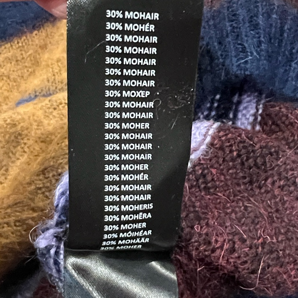 Paul Smith women’s striped mohair blend crewneck sweater size Large - Picture 8 of 9